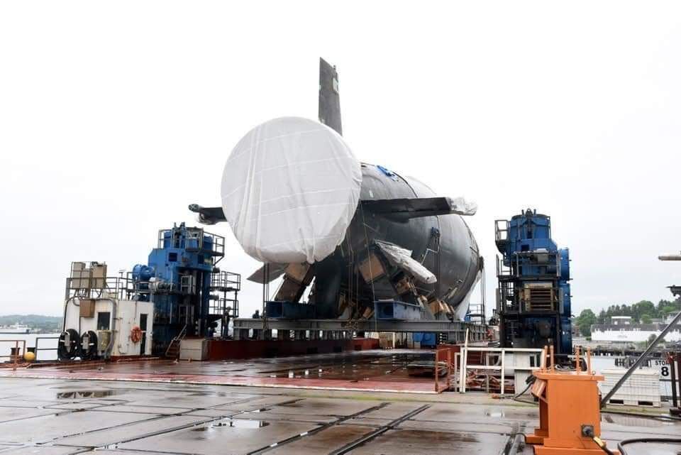 U.S.S. Iowa submarine rear